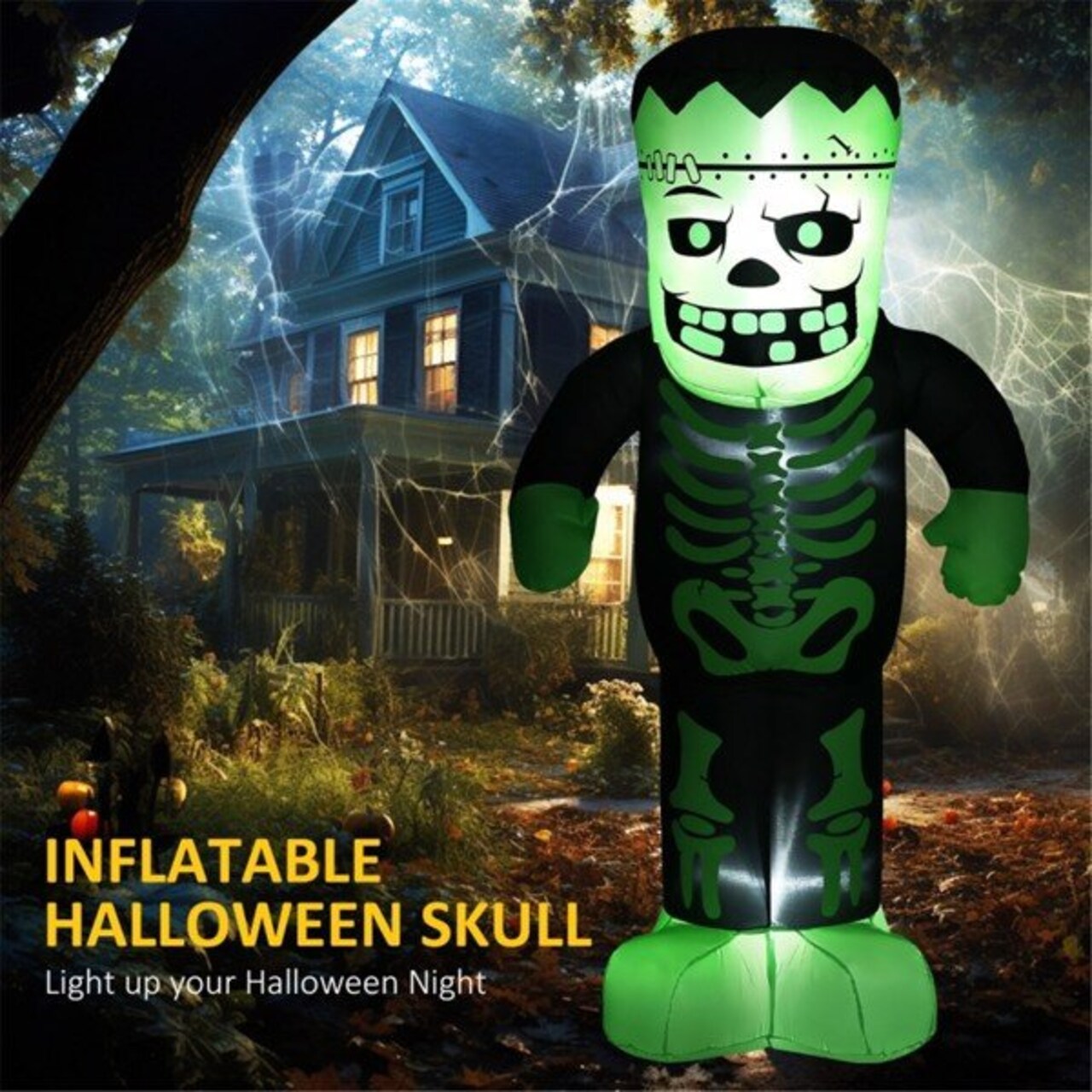 Edge Collections - Multicolor - Halloween Decoration Inflatable Skeleton Zombie - 1 Piece